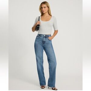 Express Women's 3/4 Sleeve Ribbed Top